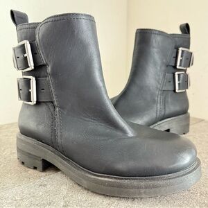 NWOT Lucky Brand Candre Faux Leather Motorcycle Boot Size 8.5